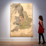 Seltene Geologiekarte von William Smith für England, Schottland und Wales, 1815 - Bis zu 5 Meter (16 Fuß) - Vintage Wandkunst 