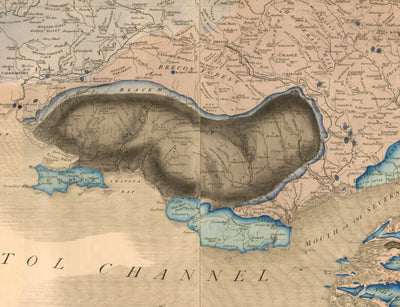 Rare William Smith Géologie Carte de l'Angleterre, Ecosse & Pays de Galles, 1815 - Jusqu'à 5 mètres (16ft) - Art mural vintage