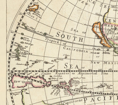 Mapa del Viejo Mundo desde 1671 por Richard Blome - First Inglés World Atlas Wall Chart