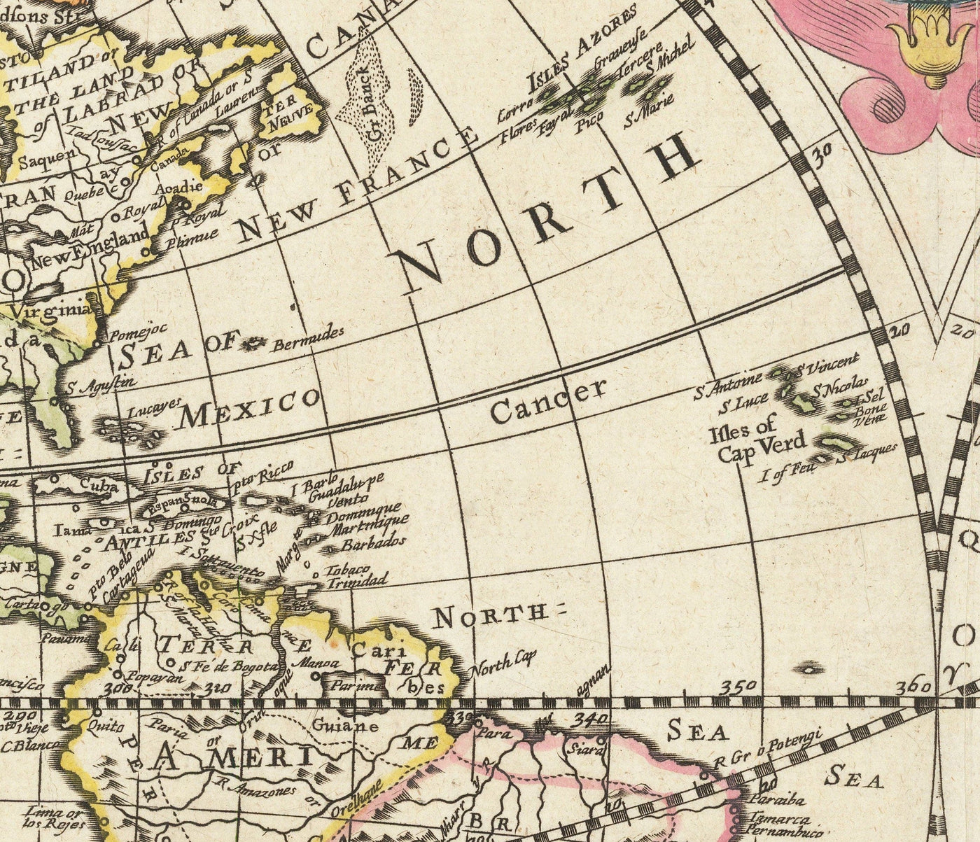 Mapa del Viejo Mundo desde 1671 por Richard Blome - First Inglés World Atlas Wall Chart
