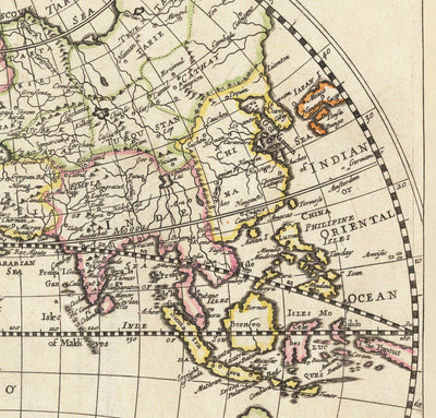 Mapa del Viejo Mundo desde 1671 por Richard Blome - First Inglés World Atlas Wall Chart