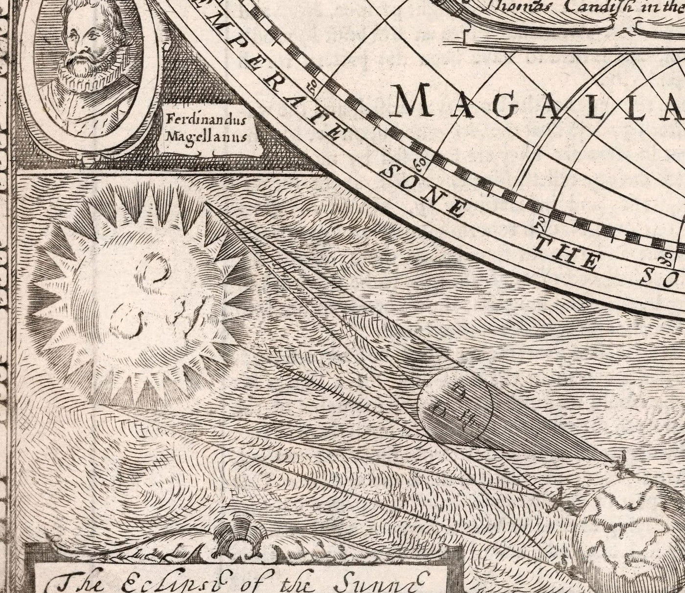 Mapa del Atlas del Viejo Mundo desde 1651 por John Speed ​​- Raro Monochrome Copperplate Chart