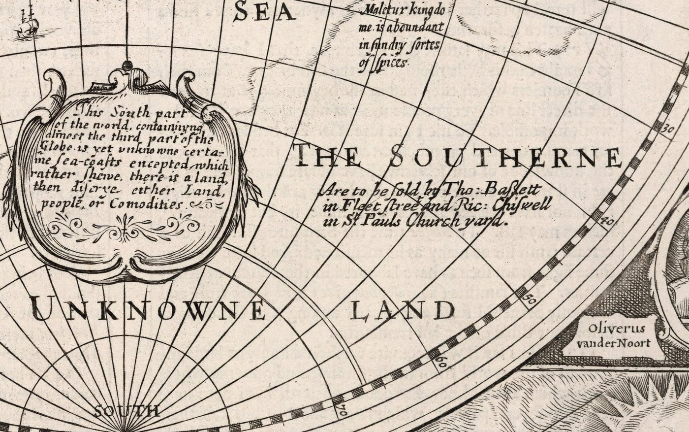 Mapa del Atlas del Viejo Mundo desde 1651 por John Speed ​​- Raro Monochrome Copperplate Chart