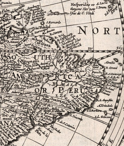 Mapa del Atlas del Viejo Mundo desde 1651 por John Speed ​​- Raro Monochrome Copperplate Chart