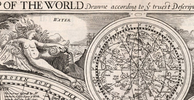Mapa del Atlas del Viejo Mundo desde 1651 por John Speed ​​- Raro Monochrome Copperplate Chart