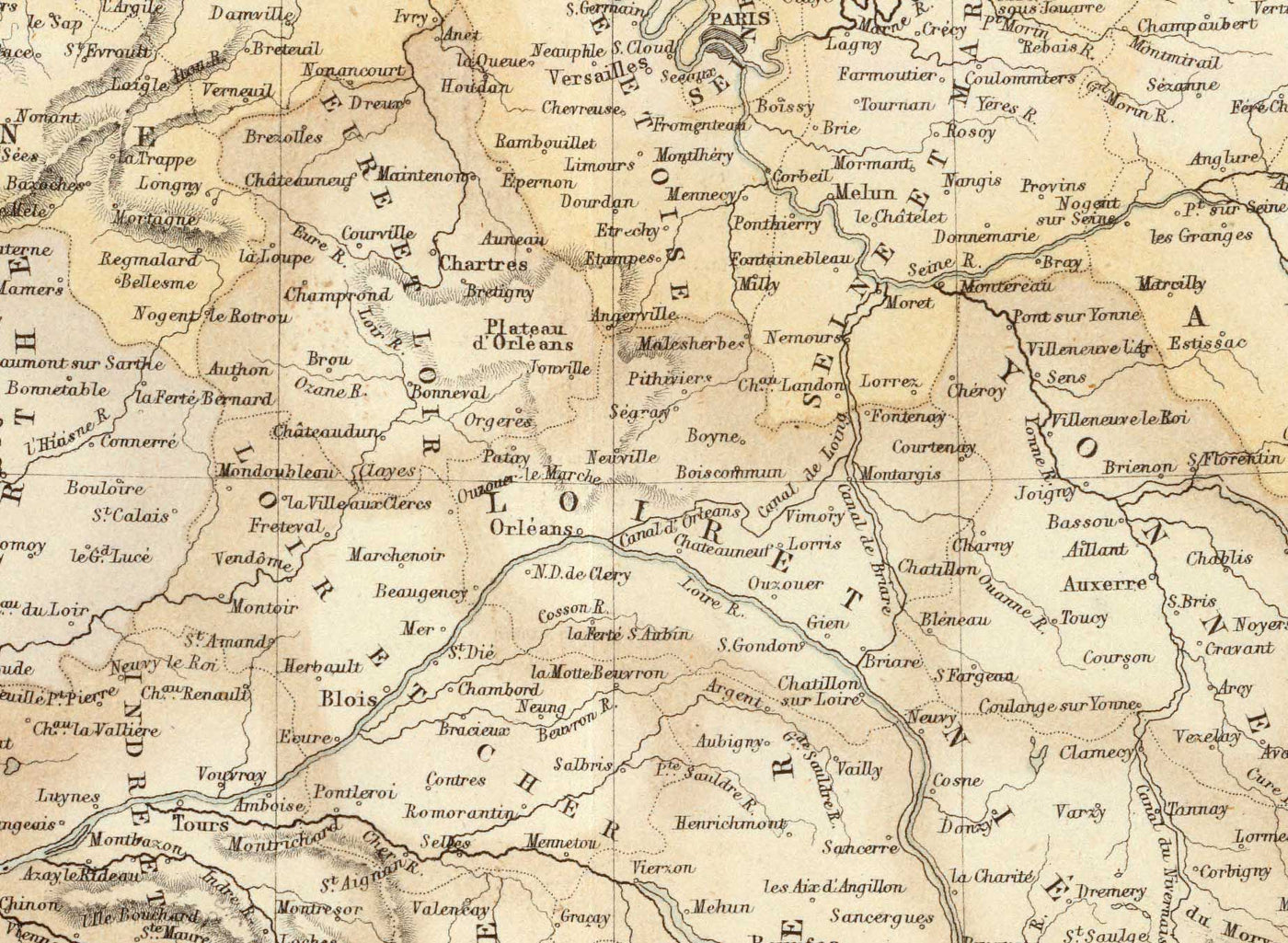 Old Map of France and its Foreign Possessions, 1872 by Archibald Fullarton - Algeria, French Guiana, Corsica, The Alps, Martinique